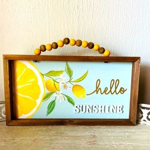Hello Sunshine Wood Wall Decor
